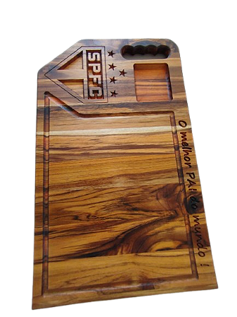 Tábua de corte teca coleção times 50x30x2 cm