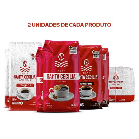 Combo Sabores de Minas - Cafés Santa Cecília Especial Moído na Hora - 8un