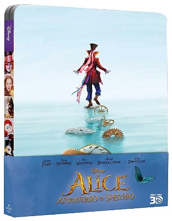 Blu-Ray + 3D SteelBook Alice Através do Espelho - Disney