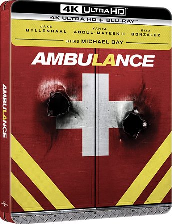 4K UHD + Blu-Ray SteelBook Ambulância Um Dia de Crime | Ambulance - Jake Gyllenhaal