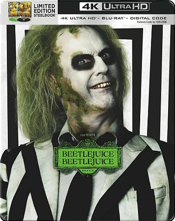 4K UHD + Blu-Ray SteelBook Os Fantasmas Ainda Se Divertem | Beetlejuice Beetlejuice