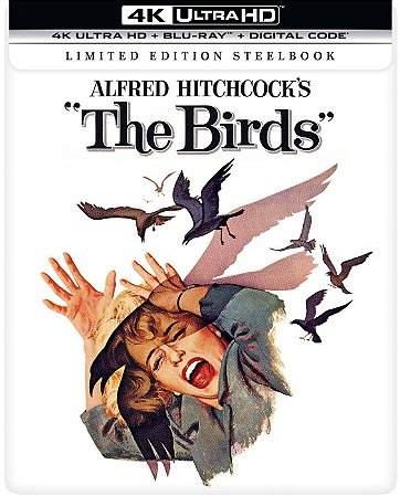 4K UHD + Blu-Ray SteelBook Os Pássaros | The Birds - Alfred Hitchcock - Dublado e Legendado