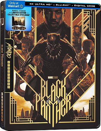 4K UHD + Blu-Ray SteelBook Pantera Negra | Black Panther - Marvel Mondo