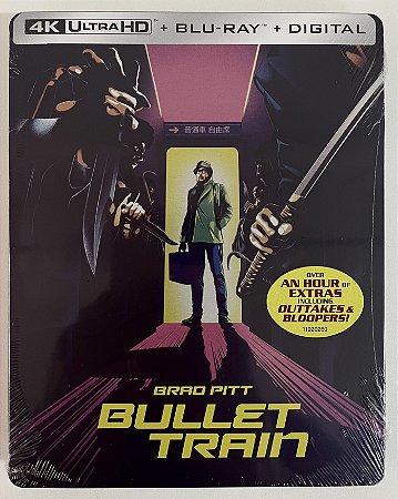 4K UHD + Blu-Ray SteelBook Trem Bala | Bullet Train - Brad Pitt / Dub e Leg
