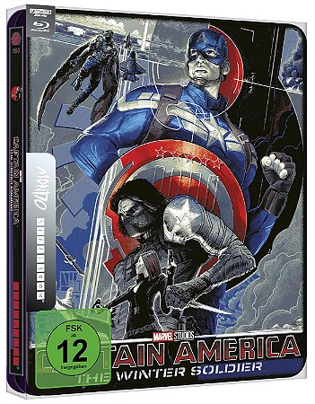 4K UHD + Blu-Ray SteelBook Capitão América 2 O Soldado Invernal - Marvel / Mondo