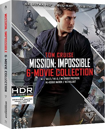 4K UHD + Blu-Ray Missão Impossível - 6 filmes Tom Cruise | Mission Impossible