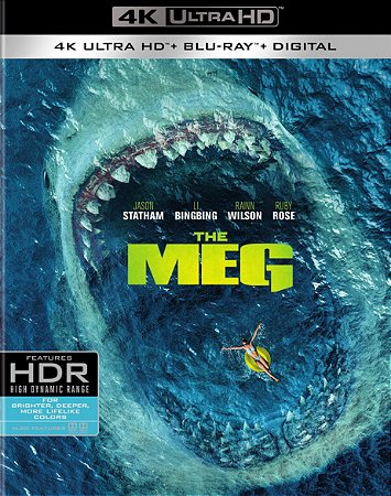 4K UHD + Blu-Ray Megatubarão | The Meg - Jason Statham