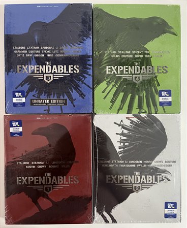 4K UHD + Blu-Ray SteelBook Os Mercenários - 4 Filmes | The Expendables 1 à 4