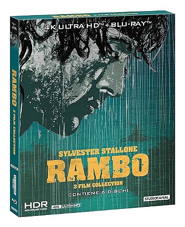 4K UHD + Blu-Ray Rambo Coleção 3 Filmes - Sylvester Stallone