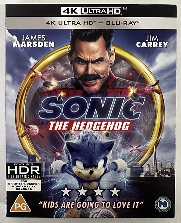 4K UHD + Blu-Ray Sonic O Filme - Jim Carrey - Dublado e Legendado