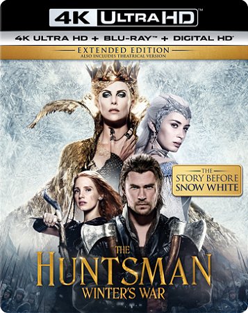 4K UHD + Blu-Ray O Caçador e a Rainha do Gelo | The Huntsman Winter's War - Chris Hemsworth