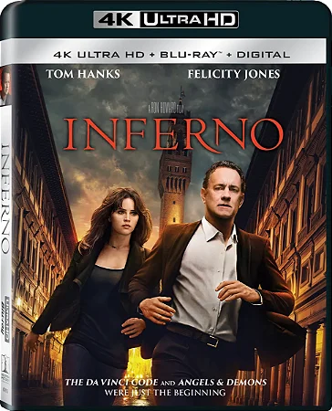 4K UHD + Blu-Ray Inferno - Tom Hanks - Felicity Jones - Dublado e Legendado