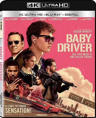 4K UHD + Blu-Ray Em Ritmo de Fuga | Baby Driver - Kevin Spacey - Dublado e Legendado