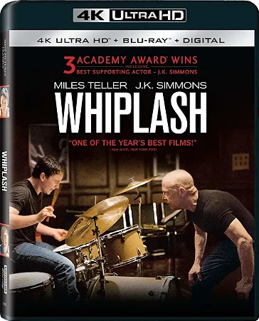 4K UHD + Blu-Ray Whiplash Em Busca da Perfeição | Whiplash - Miles Teller