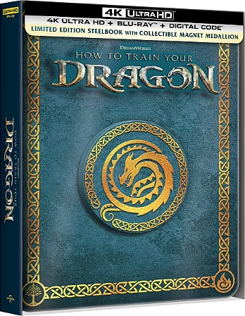 4K UHD + Blu-Ray Steelbook Como Treinar Seu Dragão - How To Train Your Dragon - Lacrado