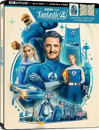 4K UHD + Blu-Ray SteelBook Quarteto Fantástico Primeiros Passos | Fantastic Four: First Steps