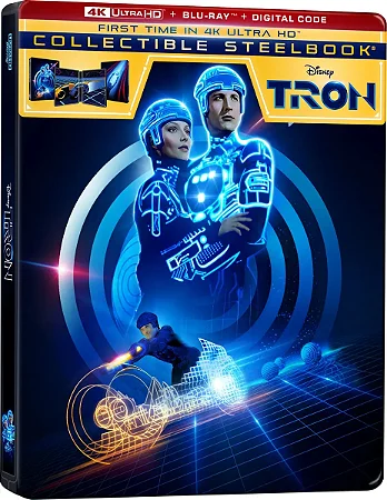 4K UHD + Blu-Ray SteelBook Tron Uma Odisséia Eletrônica | Tron - Disney