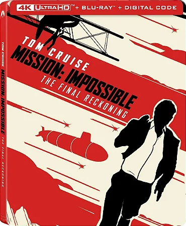 4K UHD + Blu-Ray SteelBook Missão Impossível: O Acerto Final | Mission Impossible: The Final Reckoning - Tom Cruise