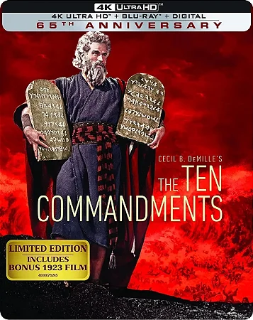 4K UHD + Blu-Ray SteelBook Os Dez Mandamentos | The Ten Commandments - Dublado e Legendado