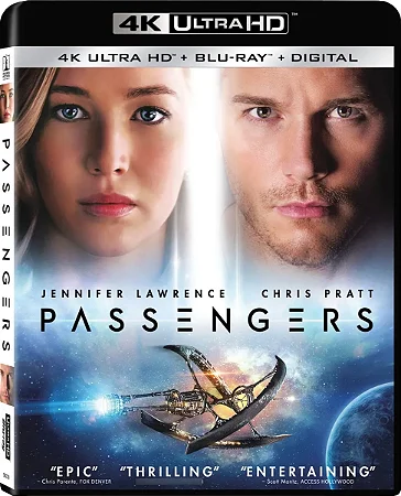 4K UHD + Blu-Ray Passageiros | Passengers - Chris Pratt - Jennifer Lawrence - Dublado e Legendado