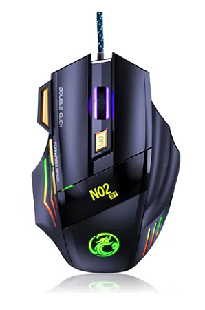 Mouse Gamer Para Jogo 3.200 Dpi Óptico Com Led Rgb Usb