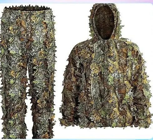 Roupa Sniper Camuflagem Folha 3d