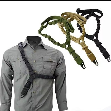 BANDOLEIRA TÁTICA MILITAR COM ENGATE RÁPIDO 1 PONTO ELÁSTICO
