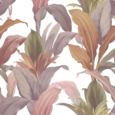 Papel de Parede Botany House - Folhas e Flores - 15514 - Vinílico