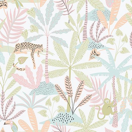 Papel de Parede Enzo - Folhas e Flores - 286-1 - Vinílico