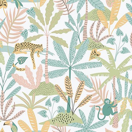 Papel de Parede Enzo - Folhas e Flores - 286-4 - Vinílico