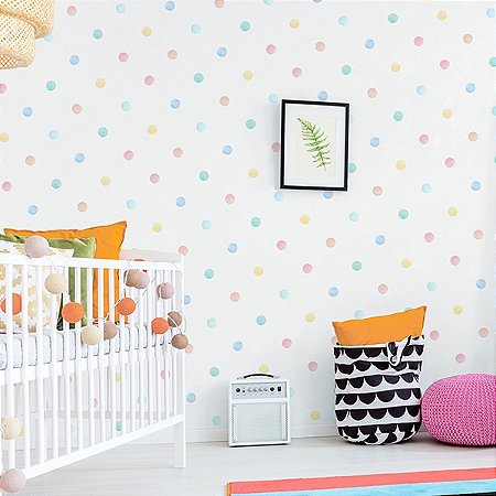 Papel de Parede Doce Bebê 2 - Poa - DB801 - Vinílico