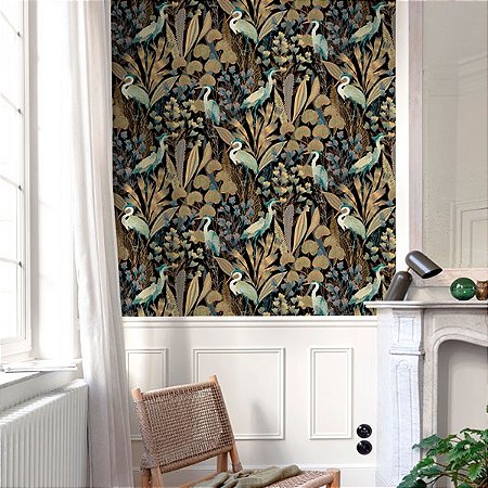 Papel de Parede Ciara - Folhas e Flores - a63201 - Vinílico