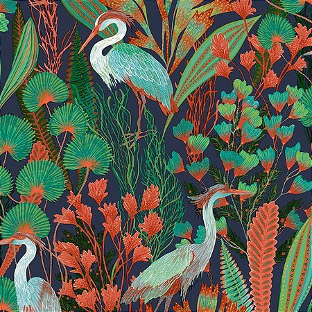 Papel de Parede Ciara - Folhas e Flores - a63202 - Vinílico