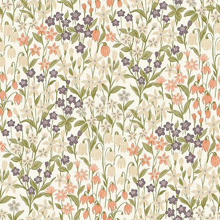 Papel de Parede Ciara - Folhas e Flores - a64101 - Vinílico