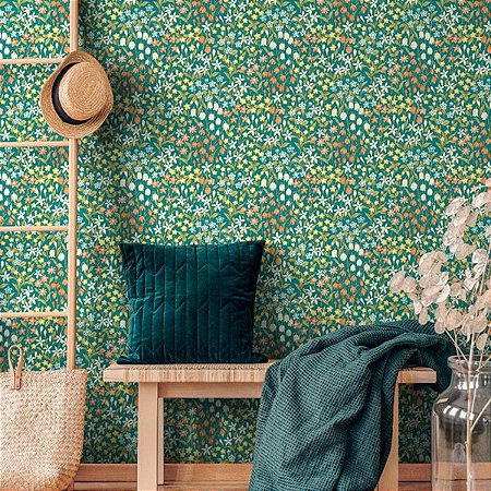 Papel de Parede Ciara - Folhas e Flores - a64103 - Vinílico