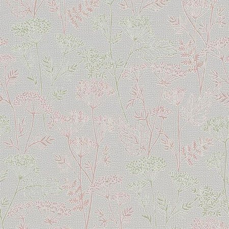 Papel de Parede Kylie - Folhas e Flores - 34322 - TNT - Vinílico