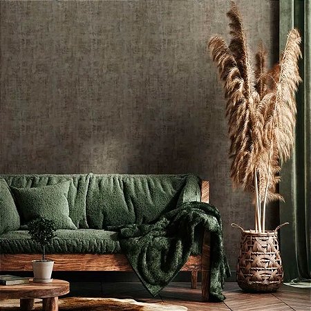 Papel de Parede Kylie - Cimento Queimado - 81617 - TNT - Vinílico