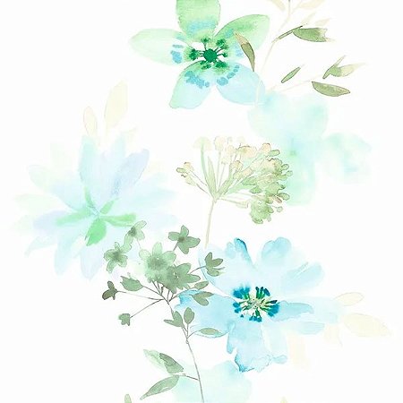 Papel de Parede Kylie - Folhas e Flores - 81624 - TNT - Vinílico