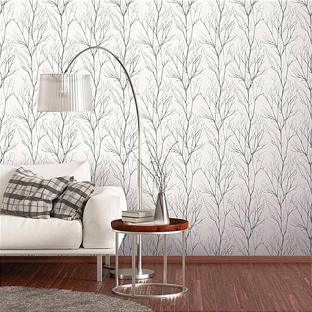 Papel de Parede Attractive 2 - Folhas e Flores - 372604 - Vinílico