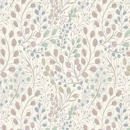 Papel de Parede Attractive 2 - Folhas e Flores - 388471 - Vinílico