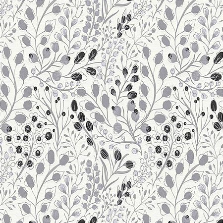 Papel de Parede Attractive 2 - Folhas e Flores - 388473 - Vinílico