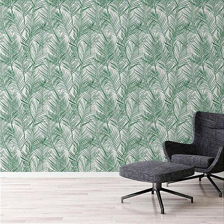 Papel de Parede Attractive 2 - Folhas e Flores - 390381 - Vinílico