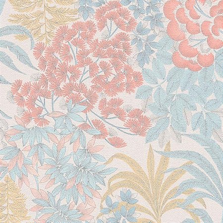 Papel de Parede Metropolitan Stories 3 - Folhas e Flores - AS391281 - Vinílico