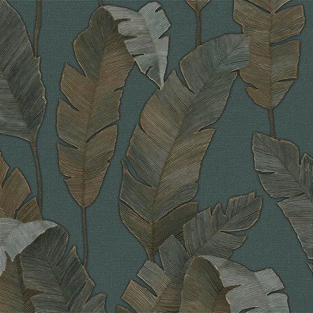 Papel de Parede Metropolitan Stories 3 - Folhas e Flores - AS392183 - Vinílico