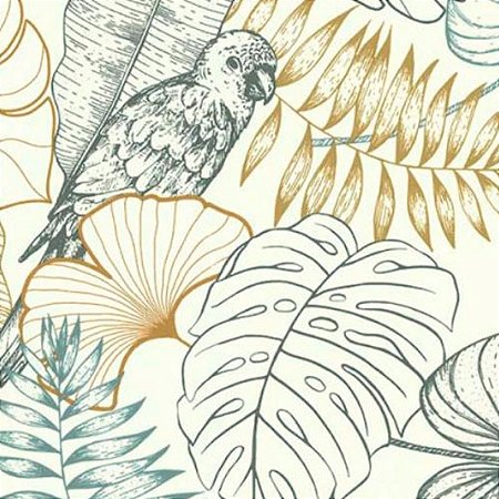 Papel de Parede Sejours & Chambres - Folhas e Flores - 51193401 - Vinílico