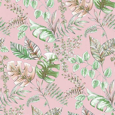 Papel de Parede Sejours & Chambres - Folhas e Flores - 51196203 - Vinílico