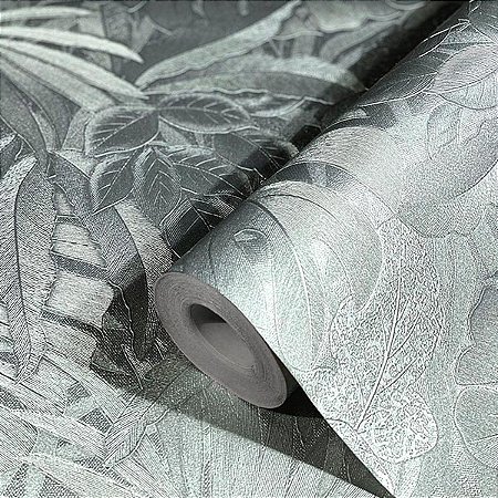 Papel de Parede Botânica - Folhas e Flores - 33301 - Vinílico