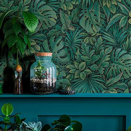 Papel de Parede Botânica - Folhas e Flores - 33304 - Vinílico