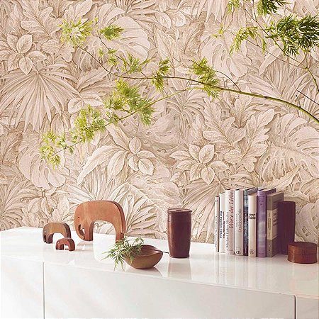 Papel de Parede Botânica - Folhas e Flores - 33307 - Vinílico
