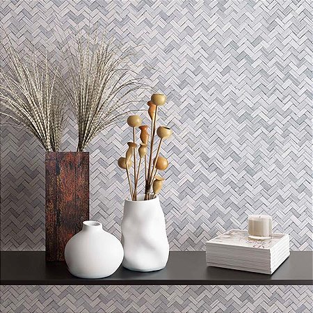 Papel de Parede Botânica - Chevron - 33314 - Vinílico